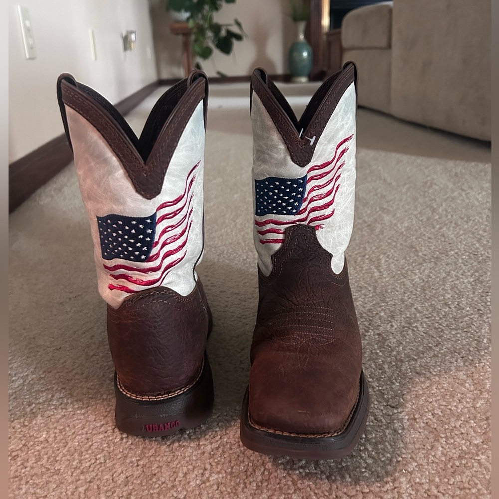 5M Kids Patriotic American Flag Cowboy Boots.